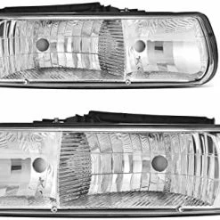 Coupon ???? Headlight Assembly Compatible With 1999-2002 Chevy Silverado 1500 2500/2001-2002 Chevy Silverado 1500HD 2500HD 3500/2000-2006 Tahoe Suburban 1500 2500 Headlamp With Bumper Lights B Smoke Bumper Lights Amber Reflector ???? 21 Coupon ???? Headlight Assembly Compatible With 1999-2002 Chevy Silverado 1500 2500/2001-2002 Chevy Silverado 1500HD 2500HD 3500/2000-2006 Tahoe Suburban 1500 2500 Headlamp With Bumper Lights B Smoke Bumper Lights Amber Reflector ???? -Govee-shop 41xQxtCxWVL. AC