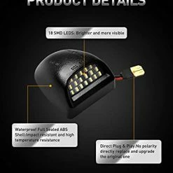 Flash Sale ???? Full LED License Plate Light Tag Lamp Assembly Replacement For Chevy Silverado 1500 2500 3500 Suburban Tahoe GMC Sierra Yukon XL For Escalade, 6000K White, Pack Of 2 ⌛ -Govee-shop 41xi1H4I75S