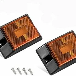 Promo ???? LED Amber Side Marker Lights Sealed Submersible LED Clearance Reflector Lamps Waterproof Trailer Running Lights For 12V Boat Trailer Truck Marine RV (2 Pack) ???? -Govee-shop 41y9zku26xL. AC