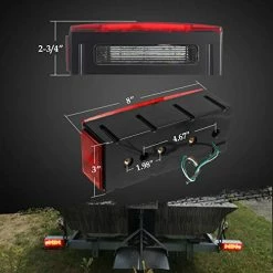 Govee-shop 37 Best Pirce ???? 12V LED Submersible Low Profile Rectangular Trailer Lights, Waterproof LED Combination Trailer Tail Light Kit Stop Brake License Plate Turn Running Lights Sealed For Boat Trailer Lights Truck ⌛