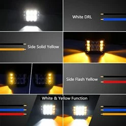 Flash Sale ???? Side Shooter Pod Lights 4 Inch Dual Side Yellow Strobe LED Cube Lights For Farm Tractor Plow Truck ATV UTV 4x4 Blue Side Shooter Lights ✨ -Govee-shop 41zt43KBD6L