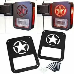 Promo ???? Xprite Aluminum Alloy “American US Flag” Tail Light Covers Guards Protectors Compatible With 2007-2018 Jeep Wrangler JK Unlimited Accessories -Pair ❤️ -Govee-shop 51 V SkPtNL. AC