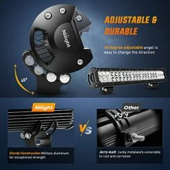 Best Sale ✔️ ZH006 LED Light Bar 20 Inch 126W Spot Flood Combo Led Off Road Lights With 16AWG Wiring Harness Kit-2 Lead, 2 Years Warranty ???? -Govee-shop 510K6gmDN7L