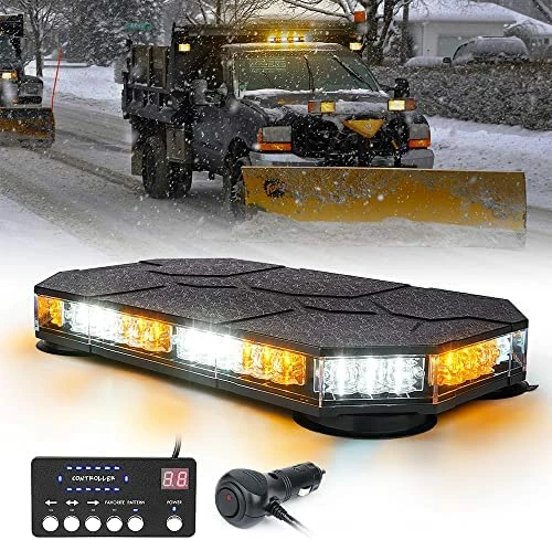 Best Pirce ???? LED Rooftop Strobe Beacon Lights Bar, Magnetic Mount Emergency Traffic Security Warning Caution Flashing Plow Light, For Construction Vehicles Tow Trucks Snowplow Postal Cars - White Amb ???? 12 Best Pirce ???? LED Rooftop Strobe Beacon Lights Bar, Magnetic Mount Emergency Traffic Security Warning Caution Flashing Plow Light, For Construction Vehicles Tow Trucks Snowplow Postal Cars - White Amb ???? - Image 10