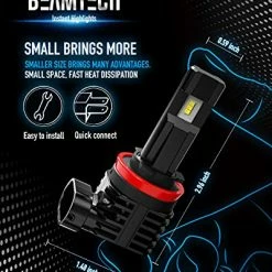 Best reviews of ???? H11 LED Bulb, 12000LM 60W Fanless In Line H8 H9 6500K Xenon White ???? -Govee-shop 511PXd1VGMS