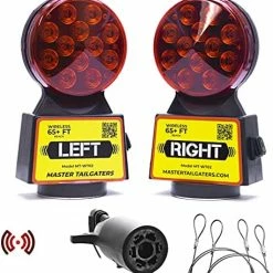 Best reviews of ???? Master Tailgaters Wireless Trailer Tow Lights - Magnetic Mount - 48 Feet Range - 4 Pin Blade Connection + Safety Straps Light Bar - 4 Pin Round Connector ???? -Govee-shop 511XrNgbcjL. AC