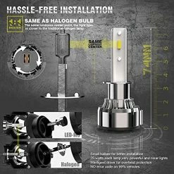 Deals ???? H1 LED Headlight Bulbs, CAR ROVER 300% Brighter 10000 Lumens 6000K Conversion Kit (Pack Of 2) ???? -Govee-shop 512LxJIHTuS