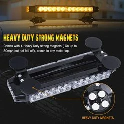 Buy ???? LED Strobe Flashing Light Bar -Double Side Amber 30 LED High Intensity Emergency Hazard Warning Lighting Bar/Beacon/with Magnetic And 16 Ft Straight Cord For Car Trailer Roof Safety ???? -Govee-shop 512WpNQ2P5L