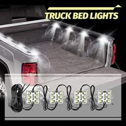 Coupon ❤️ White LED Truck Pickup Bed Light Kit, 8 PCS 48 LEDs Rock Lighting Kits IP68 Waterproof LED Lighting Set With Switch For Car, Side Marker, Foot Wells, Rail Lights ???? -Govee-shop 512rrIwDgVL