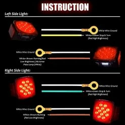 Cheapest ???? 12V LED Submersible Trailer Light Kit, Super Bright Boat Trailer Light, Utility Brake Stop Turn Tail Lightsfor Camper Truck, RV Marine Snowmobile Under 80 Inch, IP68 Waterproof 2 Pack Basic ???? -Govee-shop 513CKzgR4aS