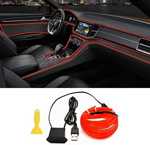 Top 10 ⌛ EL Wire Interior Car LED Strip Lights, LEDCARE USB Neon Glowing Strobing Electroluminescent Wire Lights With 6mm Sewing Edge, Ambient Lighting Kits For Car, Garden, Decorations (5M/15FT, Blue) ???? 9 Top 10 ⌛ EL Wire Interior Car LED Strip Lights, LEDCARE USB Neon Glowing Strobing Electroluminescent Wire Lights With 6mm Sewing Edge, Ambient Lighting Kits For Car, Garden, Decorations (5M/15FT, Blue) ???? - Image 7