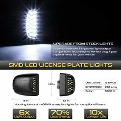 Discount ???? Full LED License Plate Light For Cadillac Escalade Chevy Silverado 1500 2500 3500 Suburban Tahoe GMC Sierra 1500 2500 3500 Yukon XL Tag Lamp Assembly Replacement ????