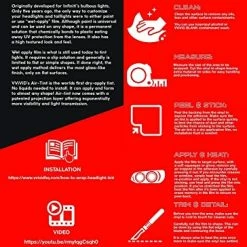 Coupon ???? Air-Tint Headlight/Tail Light Window Tint (12" X 48", Smoke Black) ❤️ -Govee-shop 515YfD8Iq7L