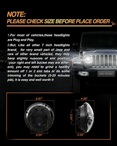 Cheap ???? 2023 Upgraded 600% Brighter Anti-glare DOT 7 Inch Led Headlight Round,H6024 Hi/Low Sealed Beam Compatible With Wrangler JK JKU TJ LJ Chevy Ford GMC Dodge Mazda Nissan Mack VW Etc Chrome Trim Ring ???? 7 Cheap ???? 2023 Upgraded 600% Brighter Anti-glare DOT 7 Inch Led Headlight Round,H6024 Hi/Low Sealed Beam Compatible With Wrangler JK JKU TJ LJ Chevy Ford GMC Dodge Mazda Nissan Mack VW Etc Chrome Trim Ring ???? - Image 5