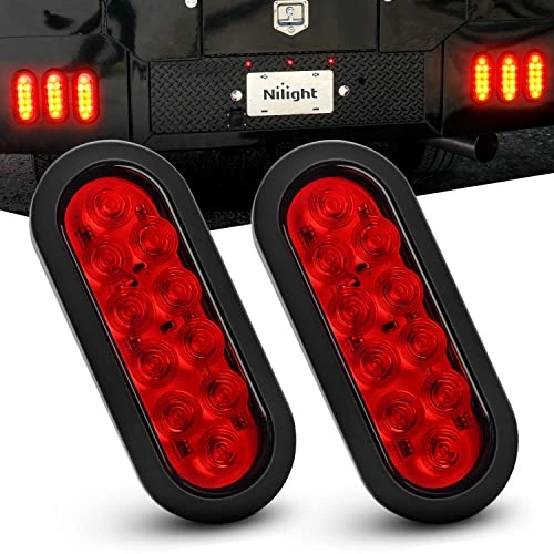 Cheapest ???? TL-01 6" Oval Red LED Tail 2PCS W/Surface Mount Grommets Plugs IP65 Waterproof Stop Brake Turn Trailer Lights For RV Truck Jeep, 2 Years Warranty ⭐ 3 Cheapest ???? TL-01 6" Oval Red LED Tail 2PCS W/Surface Mount Grommets Plugs IP65 Waterproof Stop Brake Turn Trailer Lights For RV Truck Jeep, 2 Years Warranty ⭐