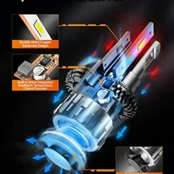 Deals ⭐ S6 H11/H9/H8 Low Beam 9005/HB3 High Beam LED Bulbs Combo, 36000 Lumens 600% Brightness 6500K Cool White, H11 9005 LED Bulbs, Plug-and-Play Halogen Replacement Kit With Cooling Fan, Pack Of 4 ???? -Govee-shop 517r0ekhXPL