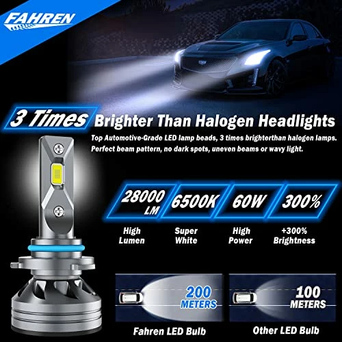Hot Sale ???? Ahren 9005/HB3 High Beam 9006/HB4 Low Beam LED Headlight Bulbs Combo, 28000 Lumens Super Bright LED Headlights Conversion Kits 6500K Cool White, Pack Of 4 ✨ 4 Hot Sale ???? Ahren 9005/HB3 High Beam 9006/HB4 Low Beam LED Headlight Bulbs Combo, 28000 Lumens Super Bright LED Headlights Conversion Kits 6500K Cool White, Pack Of 4 ✨ - Image 2