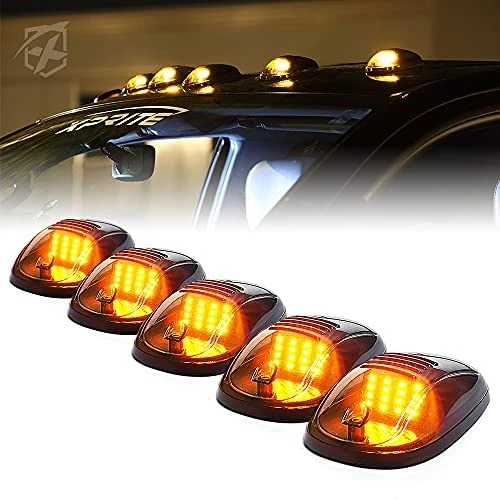 Top 10 ???? White LED Cab Roof Top Clearance Light Assembly, Black Smoke Lens Marker Running Lamps Compatible With Pickup Trucks Ford F150 Dodge Ram GMC Vans Lorry SUV POV Vehicle, Newest Version 5 PCS Amber - Oval ❤️ 10 Top 10 ???? White LED Cab Roof Top Clearance Light Assembly, Black Smoke Lens Marker Running Lamps Compatible With Pickup Trucks Ford F150 Dodge Ram GMC Vans Lorry SUV POV Vehicle, Newest Version 5 PCS Amber - Oval ❤️ - Image 8