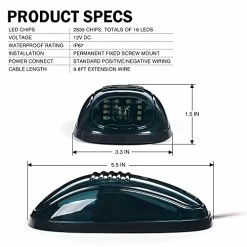 Top 10 ???? White LED Cab Roof Top Clearance Light Assembly, Black Smoke Lens Marker Running Lamps Compatible With Pickup Trucks Ford F150 Dodge Ram GMC Vans Lorry SUV POV Vehicle, Newest Version 5 PCS Amber - Oval ❤️ 19 Top 10 ???? White LED Cab Roof Top Clearance Light Assembly, Black Smoke Lens Marker Running Lamps Compatible With Pickup Trucks Ford F150 Dodge Ram GMC Vans Lorry SUV POV Vehicle, Newest Version 5 PCS Amber - Oval ❤️ -Govee-shop 51Ac2sTW9LL