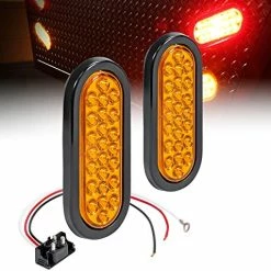 New ???? 2pc 6" Red Oval LED Trailer Tail Light Kit [DOT FMVSS 108] [SAE STIP] [24 LED] [Grommet & Plug Included] [IP67 Waterproof] [Stop Turn Tail] Trailer Brake Lights For Boat Trailer RV Trucks ⌛ -Govee-shop 51BNHPyMwL. AC