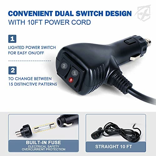 Cheap ???? Amber LED Rooftop 12" Mini Emergency Strobe Lights Bar, 15 Flashing Modes Hazard Warning Caution Beacon Light Magnetic Base For Safety Tow Truck Construction Vehicles Postal Cars Snow Plow ???? 8 Cheap ???? Amber LED Rooftop 12" Mini Emergency Strobe Lights Bar, 15 Flashing Modes Hazard Warning Caution Beacon Light Magnetic Base For Safety Tow Truck Construction Vehicles Postal Cars Snow Plow ???? - Image 6