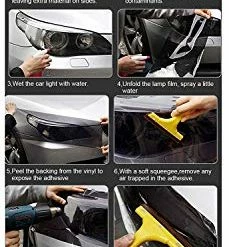 Best Sale ⌛ OMAS 12” X 48” Tint Vinyl Film Sticker Sheet Roll For Car Headlight, Tail Lights, Fog Lights With Squeegee + Cutter (Glossy Orange) ???? -Govee-shop 51BR200XsyL