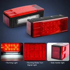 New ???? TL-20 2PCS Submersible Kit Low Profile Rectangular LED Stop Tail Turn Signal Side Marker Light On 12V RV Pickup Trucks Marine Boats Trailers, 2 Years Warranty ???? 13 New ???? TL-20 2PCS Submersible Kit Low Profile Rectangular LED Stop Tail Turn Signal Side Marker Light On 12V RV Pickup Trucks Marine Boats Trailers, 2 Years Warranty ???? -Govee-shop 51BRhPydULL