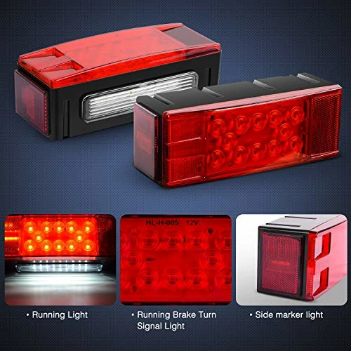 New ???? TL-20 2PCS Submersible Kit Low Profile Rectangular LED Stop Tail Turn Signal Side Marker Light On 12V RV Pickup Trucks Marine Boats Trailers, 2 Years Warranty ???? 5 New ???? TL-20 2PCS Submersible Kit Low Profile Rectangular LED Stop Tail Turn Signal Side Marker Light On 12V RV Pickup Trucks Marine Boats Trailers, 2 Years Warranty ???? - Image 3