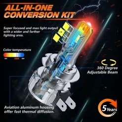 Flash Sale ???? H7 LED Headlight Bulb, 300% Bright Low High Beam Headlight Bulb Wireless All-in-One Conversion Kit, 6000k Cool White, Pack Of 2 ???? -Govee-shop 51CQgndVAzL