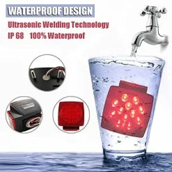 Best reviews of ???? IP68 Waterproof Square Trailer Lights Kit, Brake Stop Tail Running License Plate LED Light Lamp For 12V Camper Truck RV Boat Snowmobile Marine Under 80", DOT Compliant Black ???? -Govee-shop 51CRcSiK7yL