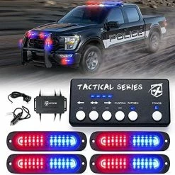 Top 10 ???? LED Surface Mount Strobe Lights Kit, White Amber Grill Grille Emergency Warning Flashing Marker Light Warning Light Assemblies For Trucks Vehicles ATV RV Cars Van - 8PCS ???? -Govee-shop 51CbKORkLL. AC