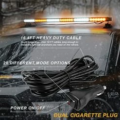 Hot Sale ???? 38.5" 78 LED Strobe Light Bar Double Side Flashing High Intensity Emergency Warning Flash Strobe Light With Magnetic Base For Safety Construction Vehicles Tow Trucks Pickup (Amber/White) ???? -Govee-shop 51CdzhNRcXL