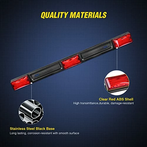 Brand new ???? TL-11 1PC Red 9 LED ID Bar Marker Tail Black Stainless Steel Bracket For Truck Trailer Boat Identification Light, 2 Years Warranty ???? 6 Brand new ???? TL-11 1PC Red 9 LED ID Bar Marker Tail Black Stainless Steel Bracket For Truck Trailer Boat Identification Light, 2 Years Warranty ???? - Image 4