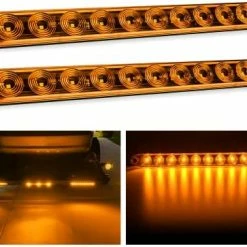Discount ???? 2PCS 16Inch 11 LED Red Trailer Light Bar For Park Stop Turn Signals Tail Brake Light DOT Compliant IP65 Waterproof Truck Trailer Marker ID Bar, 2 Years Warranty ✔️ -Govee-shop 51DLwVz74nL. AC