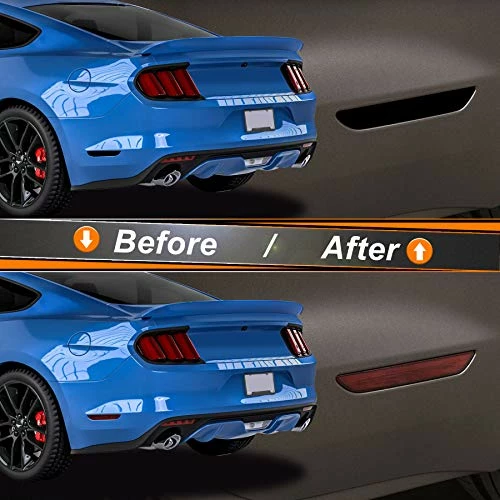 Cheap ???? Blackout Side Marker Lights Vinyl Tint Film Precut Overlay Rear Sidemarker Wrap Cover Compatible With Ford Mustang 2015 2016 2017 2018 2019 ???? 6 Cheap ???? Blackout Side Marker Lights Vinyl Tint Film Precut Overlay Rear Sidemarker Wrap Cover Compatible With Ford Mustang 2015 2016 2017 2018 2019 ???? - Image 4