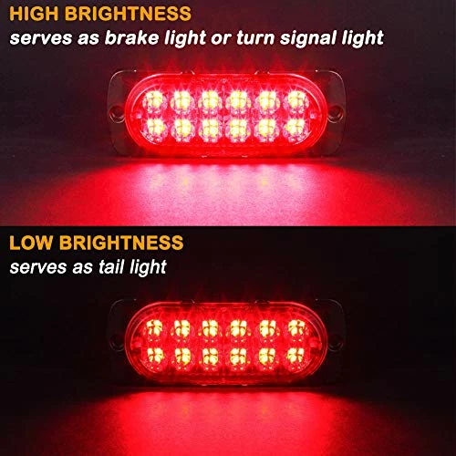 Brand new ???? Pack Of 2 Aluminum Housing Red LED Trailer Stop Brake Turn Tail Lights, DOT Compliant Waterproof Surface Mount Lighting For Truck Tractor Jeep RV ???? 5 Brand new ???? Pack Of 2 Aluminum Housing Red LED Trailer Stop Brake Turn Tail Lights, DOT Compliant Waterproof Surface Mount Lighting For Truck Tractor Jeep RV ???? - Image 3