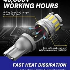 Best Pirce ???? 194 LED Bulb, License Plate Light 300% High Brightness T10 168 2825 W5W LED Bulbs For Dome Map Door Courtesy Interior Car Lights 6500K White, Pack Of 2 ???? 15 Best Pirce ???? 194 LED Bulb, License Plate Light 300% High Brightness T10 168 2825 W5W LED Bulbs For Dome Map Door Courtesy Interior Car Lights 6500K White, Pack Of 2 ???? -Govee-shop 51E3PhJvF1L