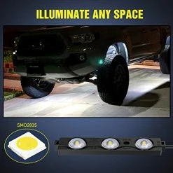 Deals ???? TR-08 8PCS 24LED Rock Light For Cargo Truck Pickup Bed Off Road Under Car Side Marker LED Rock Lighting Kit W/Switch White, 2 Years Warranty ???? -Govee-shop 51EFObuToxL