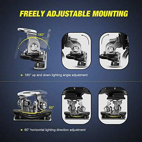 Best Pirce ???? LED Light Bar Mounting Bracket, Nilight 2PCS Universal Adjustable Pillar Hood Led Work Light Mount Bracket Clamp Holder For Off Road Jeep Truck SUV Installing Without Drilling, 2 Years Warranty ✔️ 6 Best Pirce ???? LED Light Bar Mounting Bracket, Nilight 2PCS Universal Adjustable Pillar Hood Led Work Light Mount Bracket Clamp Holder For Off Road Jeep Truck SUV Installing Without Drilling, 2 Years Warranty ✔️ - Image 4