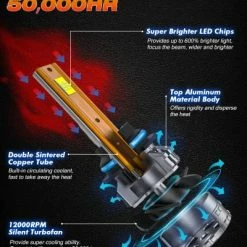 New ???? Fahren Termitor 9007/HB5 LED Headlight Bulbs, 120W 20000 Lumens Bright LED Headlights, 6500K Cool White LED Headlight Conversion Kit IP68 Waterproof, Quick Installation, Pack Of 2 ✔️ -Govee-shop 51G5c570ODL