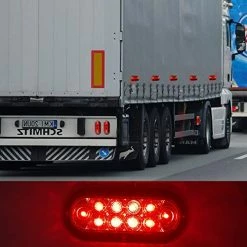 Buy ???? 12V DC 6 Inch Oval Red LED Brake Stop Turn Trailer Tail Truck Lights With Flush Mounted Black Bezel (Pack Of 2), DOT Certified ✨ -Govee-shop 51GfHgaYNPL
