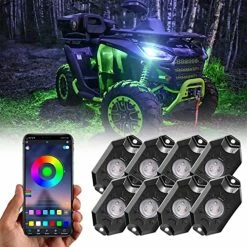 Discount ⌛ RGB LED Rock Lights Kit, YCHOW-TECH 4 Pods Underglow Multicolor Neon Light Bluetooth App Control Timing Function Flashing Music Mode Wheel Well Light For Truck ATV UTV RZR SUV ???? -Govee-shop 51GmNgDI2LL. AC