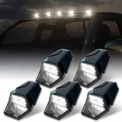Top 10 ???? White LED Cab Roof Top Clearance Light Assembly, Black Smoke Lens Marker Running Lamps Compatible With Pickup Trucks Ford F150 Dodge Ram GMC Vans Lorry SUV POV Vehicle, Newest Version 5 PCS Amber - Oval ❤️ 23 Top 10 ???? White LED Cab Roof Top Clearance Light Assembly, Black Smoke Lens Marker Running Lamps Compatible With Pickup Trucks Ford F150 Dodge Ram GMC Vans Lorry SUV POV Vehicle, Newest Version 5 PCS Amber - Oval ❤️ -Govee-shop 51GnZHsep4L. AC