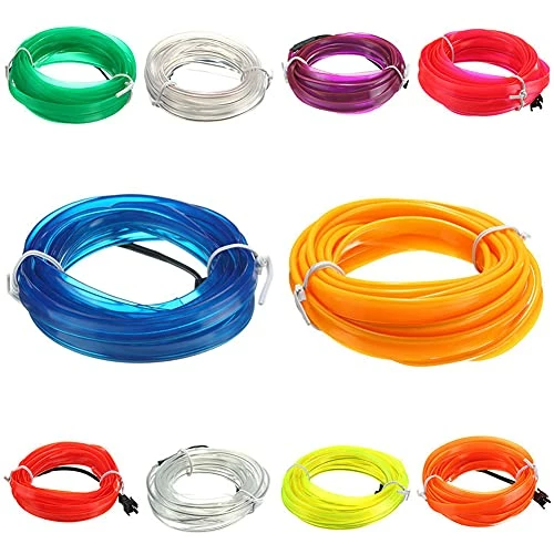 Top 10 ⌛ EL Wire Interior Car LED Strip Lights, LEDCARE USB Neon Glowing Strobing Electroluminescent Wire Lights With 6mm Sewing Edge, Ambient Lighting Kits For Car, Garden, Decorations (5M/15FT, Blue) ???? 7 Top 10 ⌛ EL Wire Interior Car LED Strip Lights, LEDCARE USB Neon Glowing Strobing Electroluminescent Wire Lights With 6mm Sewing Edge, Ambient Lighting Kits For Car, Garden, Decorations (5M/15FT, Blue) ???? - Image 5