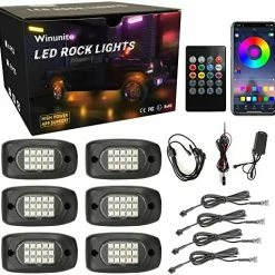 Buy ???? 8 Pods RGB LED Rock Lights 12V, 120LEDs Waterproof Music Mode/29 Colors Changing Modes/Voice Mode APP/Remote Control Neon LED Light Kit For Off Road Truck SUV ATV UTV(8Pcs Wires Provided) ???? -Govee-shop 51HCvr3X9jL. AC