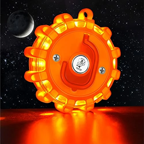 New ???? LED Road Safety Flares Roadside Warning Safety Flare Kit For Car, Truck, RV & Boat With Magnetic Base, Hooks To Hang & Carrying Bag | 4 Beacon Disc Pack With 9 Flash Modes ⌛ 6 New ???? LED Road Safety Flares Roadside Warning Safety Flare Kit For Car, Truck, RV & Boat With Magnetic Base, Hooks To Hang & Carrying Bag | 4 Beacon Disc Pack With 9 Flash Modes ⌛ - Image 4