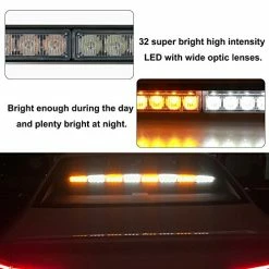 New ???? ASPL 36" 32LED Traffic Advisor Light Bar Warning Emergency Strobe Light Bar Directional Flashing Emergency Caution Lighting Led Safety Lights With 16 Ft Straight Cord (Amber/White) ⌛ -Govee-shop 51HeDHXXBfL