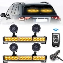 Outlet ⭐ 2 In 1 Emergency Traffic Advisor Strobe Lights Bar For Vehicles Trucks Amber And White 23 Flash Patterns 2pcs 12.8 Inch Safety Warning Lights Wireless Remote Control ???? -Govee-shop 51IMHSHGGL. AC