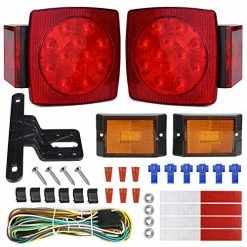 Deals ???? LED Submersible Trailer Tail Light Kit, Combined Stop, Taillights, Turn Function, DOT Compliance, IP67 Waterproof And Fully-Submersibl ????