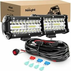 Wholesale ⭐ ZH303 2PCS 6.5 Inch 120W Spot & Flood Combo Driving 16AWG Wiring Harness For Led Work Light Triple Rows Off-Road Truck Car ATV SUV, 2 Years Warranty , White ???? -Govee-shop 51Ix 0B GfL. AC